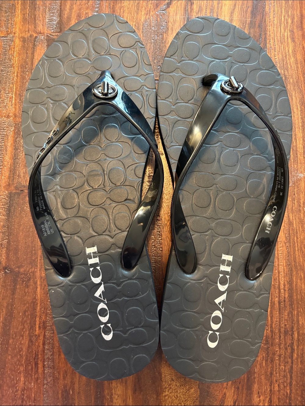 Coach Black Flip-Flops